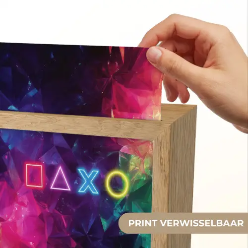 Playstation - Kleurrijk - Abstract - Neon Light Box met kabel (Kinderlampje) klein -USP_websiteprintNL
