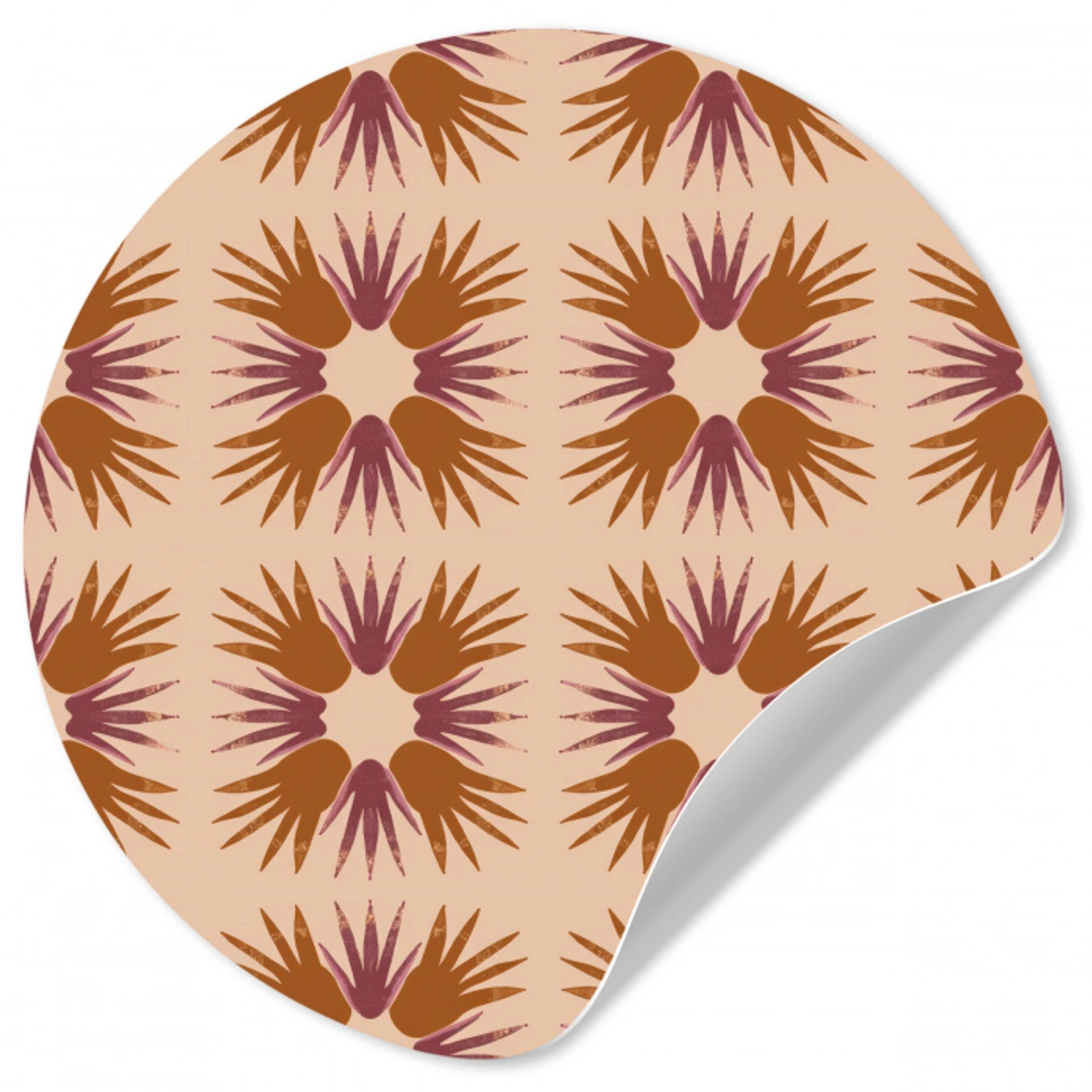 Ornament - Patroon - Oker Wandcirkel behangsticker klein 186 -3d