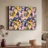 Zomer - Vlinder - Roze - Geel Textielframe zwart klein 947 -sfeer3