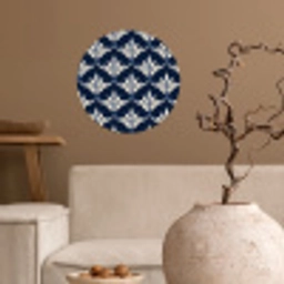 Modern - Ontwerp - Blauw Wandcirkel behangsticker klein 186 -sfeer1