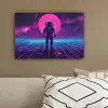 Astronaut - Maan - Roze - Sterrennevels canvas 2cm klein -sfeer3