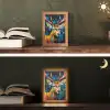Graffiti - Hert - Dier - Kleurrijk Light Box met kabel (Tafellamp) klein -sfeer3