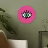 Minimalistisch - Oog - Roze Akoestische PET Vilt - Rond klein -sfeer2