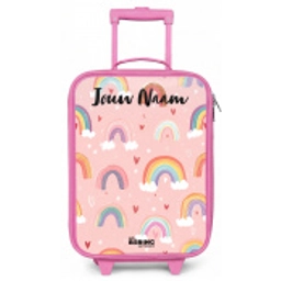 Regenboog - Patroon - Pastel Kinderkoffer - Roze klein -zz3dotto
