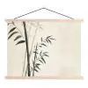 Japandi - Bamboe - Beige textielposter latten blank klein -3d