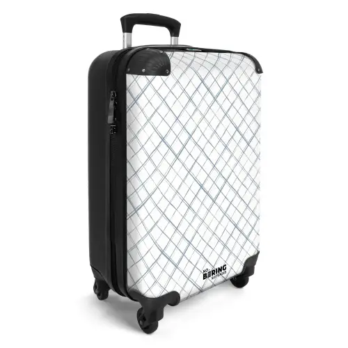 Diagonaal kruisende lijnen op een wit vlak NBS - Handbagage koffer - Kinderen Unisex middel -productfoto_3d