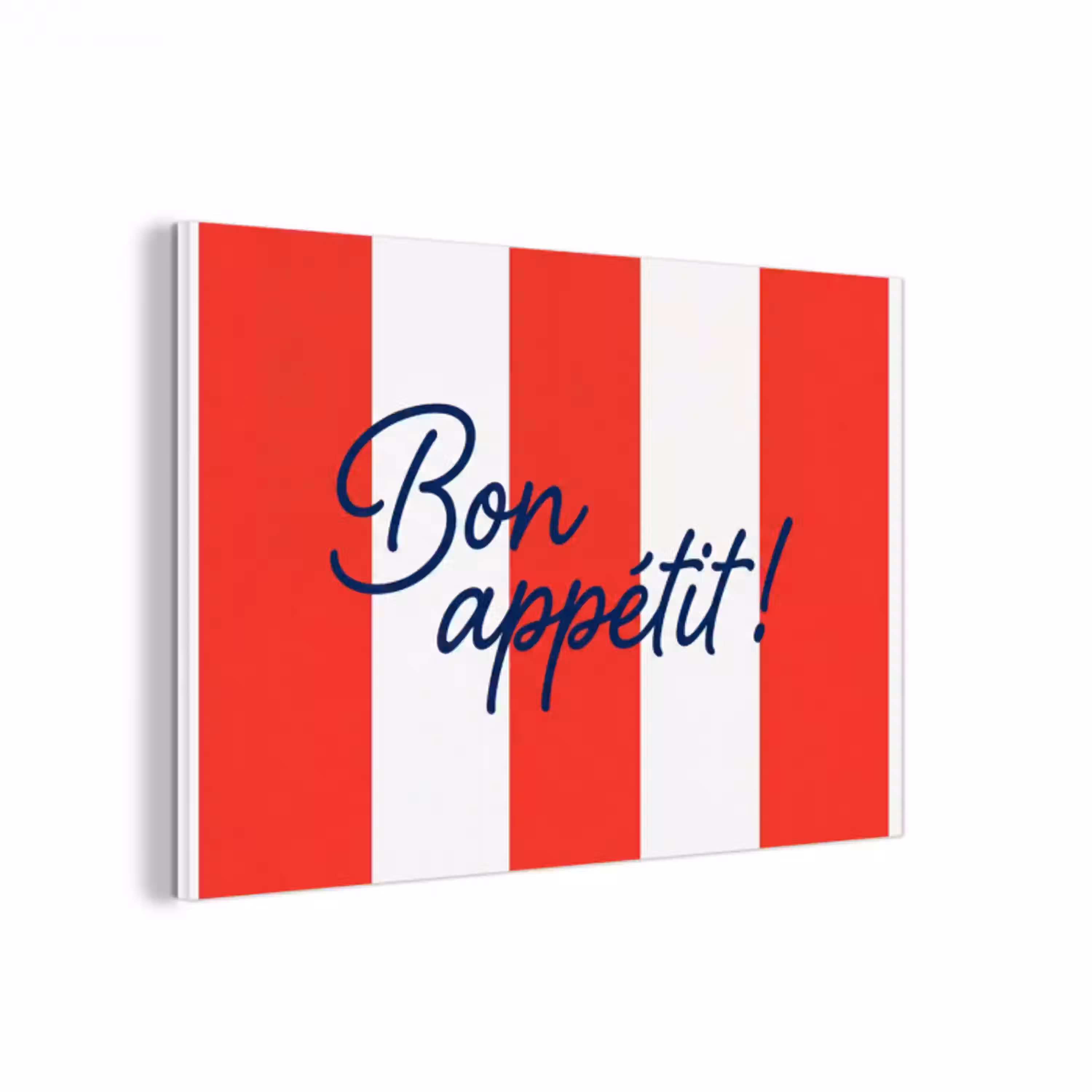 Eten - Spreuk - Keuken - Grafisch - Rood-Wit forex 5mm xxl -3d