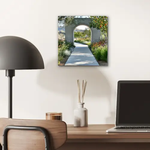 Doorkijk - Pad - Beton - Landschap aluminium wit klein -sfeer5