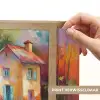 Landschap - Kleurrijk - Olieverf - Kunst Light Box met batterij (Wandlamp) middel -USP_websiteprintNL