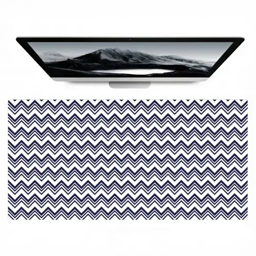 Oceaan - Golven - Blauw - Wit Muismat XXL klein 681 -zzz3d