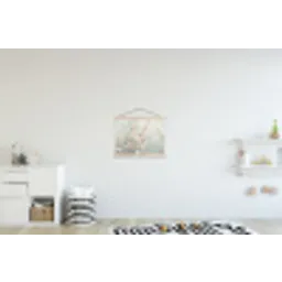 Kersen - Bloesem - Groen textielposter latten blank klein -kinderkamer