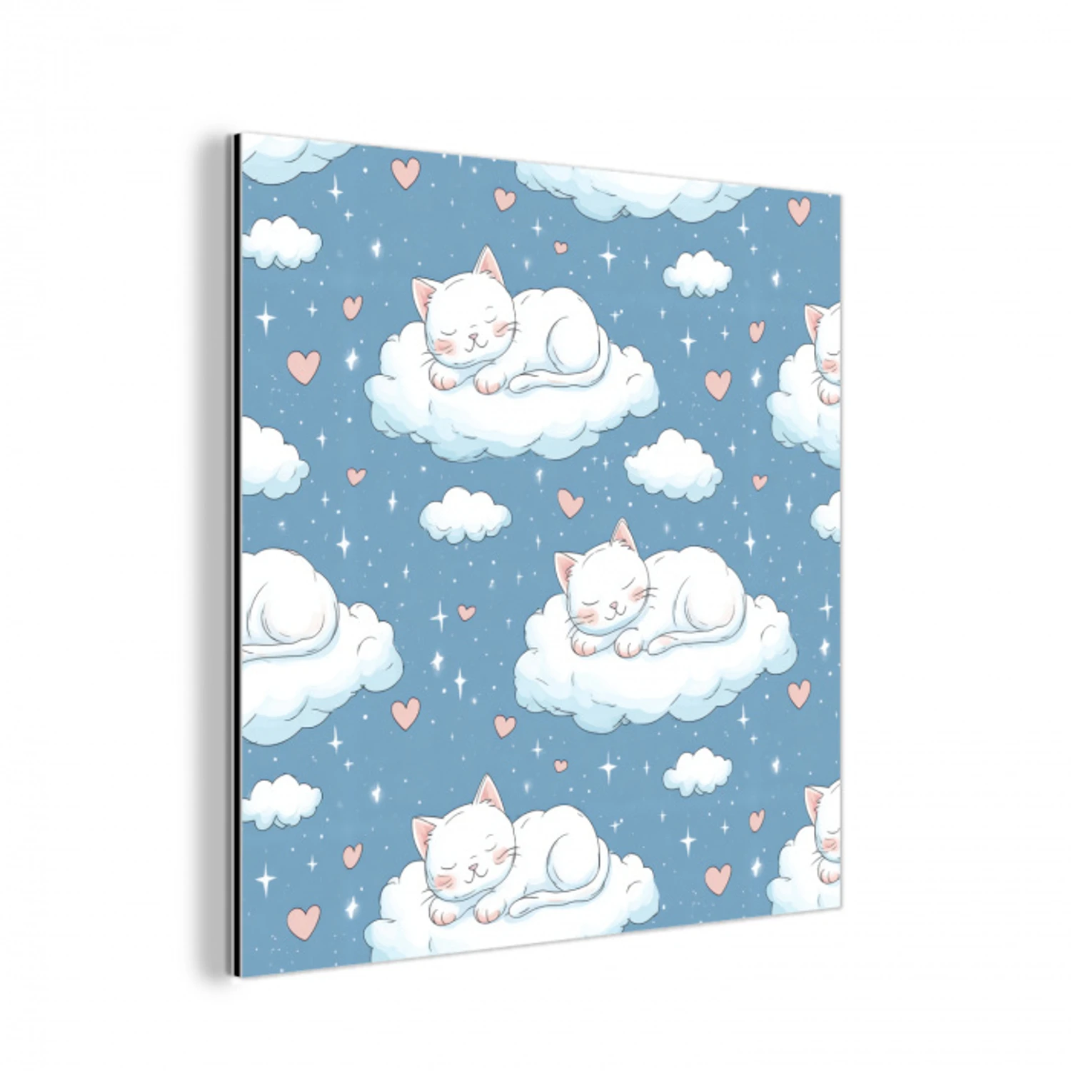 Kitten - Wolken - Blauw aluminium wit klein 46 -3d