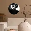 Vrouw - Zwart - Hart Wandcirkel behangsticker klein -sfeer1