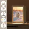 Ijsbeer - Sneeuw - Zonsopgang Light Box met kabel (Tafellamp) klein -USP_NL