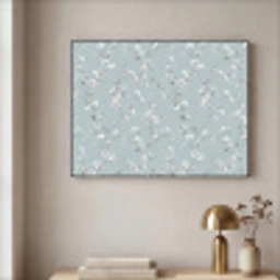 Klassiek - Bloemen - Blauw Textielframe zwart klein 947 -sfeer2