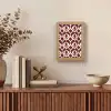 Rood - Druppelpatroon - Grafisch Light Box met kabel (Tafellamp) klein 925 -sfeer2