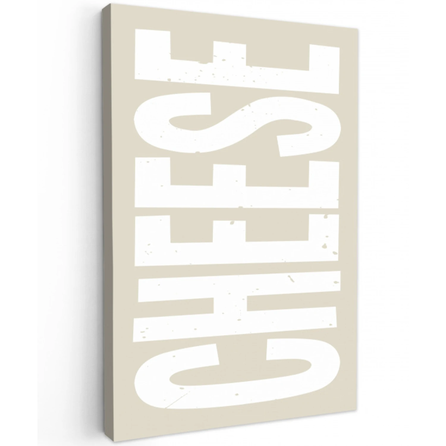 Food - Japandi - Cheese - Decoratie Tuinposter op houten frame 2 cm dik klein -3d