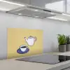 Theepot - Kopje - Beige - Illustratie keuken achterwand spatscherm klein -3d_schuin