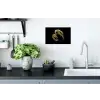 Garnalen - Zwart - Goud - Dieren Muursticker klein -keuken