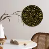 Spat - Waterverf - Geel - Zwart Wandcirkel plexiglas klein 852 -sfeer4