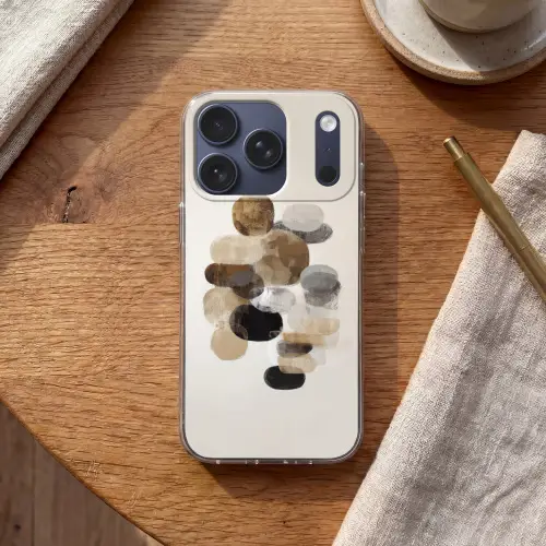 Ovaal - Kleurvlakken - Penseelstreken Telefoonhoesje iPhone 17 Pro klein -sfeer1