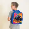 Monstertruck - Verfspatten - Kleurrijk - Explosie Kinderrugzak - Blauw middel -sfeer2
