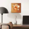 Glazen - Bloem - Oranje aluminium wit klein -sfeer5