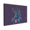 Rendier - Zonnebril - Neon - Kerstboom canvas 2cm klein -z3d