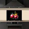Kersen - Fruit - Graffiti - Verf - Abstract - Modern - Kleurrijk keuken achterwand spatscherm klein -sfeer1