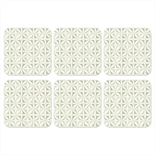 Abstract - Structuur - Grijs - Wit onderzetter kurk middel 366 -3d
