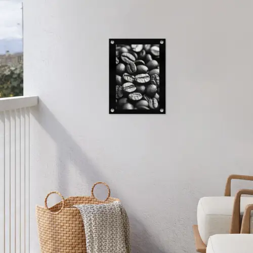 Koffiebonen - Zwart - Vintage tuinposter los doek klein -sfeer8