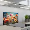 Bloemen - Watercolor - Kunst - Botanisch - Natuur keuken achterwand spatscherm klein -3d_schuin