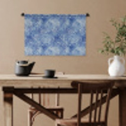 Modern - Abstract - Blauw Wandkleed katoen klein 269 -sfeer6