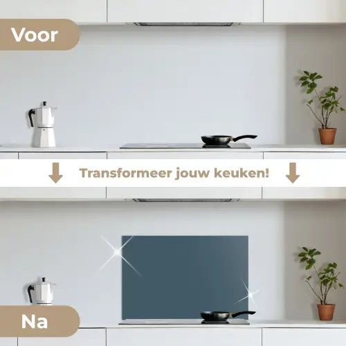 Oceaan Rust keuken achterwand spatscherm klein -voor_na_NL