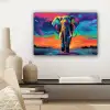Olifant - Kleurrijk - Lucht - Abstract canvas 2cm klein -sfeer6