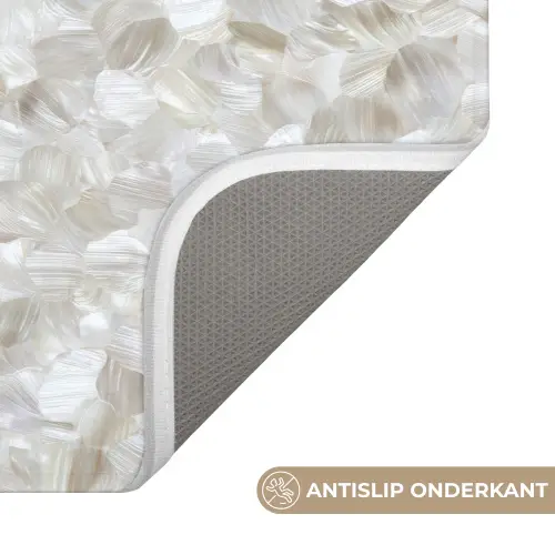 Wit - Penseelstreken - Reliëfeffect WCmat klein 1009 -USP_AntislipNL