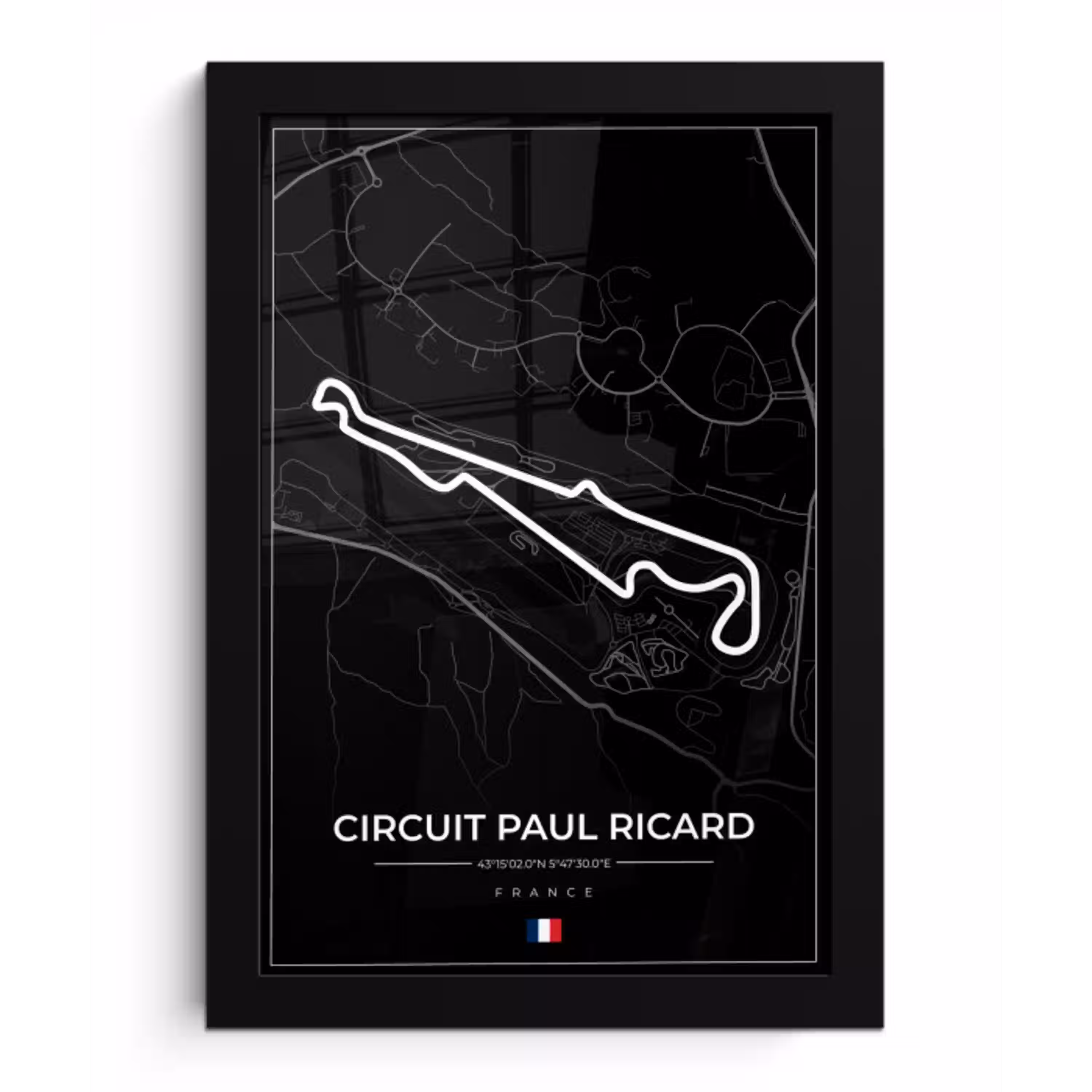 Racebaan - F1 - Circuit - Frankrijk - Circuit Paul Ricard - Zwart fotolijst zwart zonder passe partout klein -3d