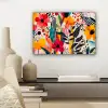 Bloemen - Bladeren - Abstract - Kleurrijk canvas 2cm klein -sfeer6