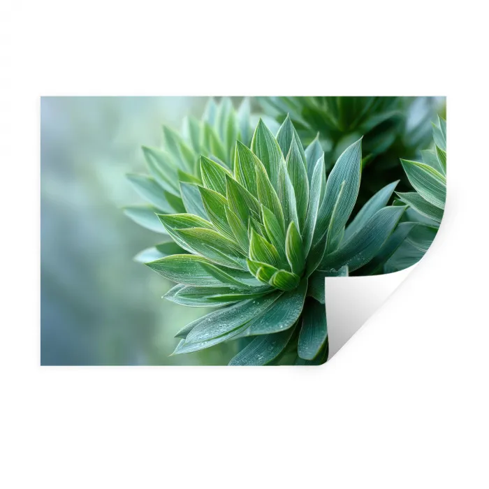 Blad - Plant - Groen - Textuur Muursticker klein -3d