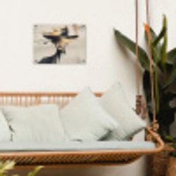 Vrouw - Hoed - Verf tuinposter los doek klein -sfeer7
