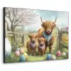 Schotsehooglanders - Paaseieren - Lente Textielframe - compleet frame klein -3d