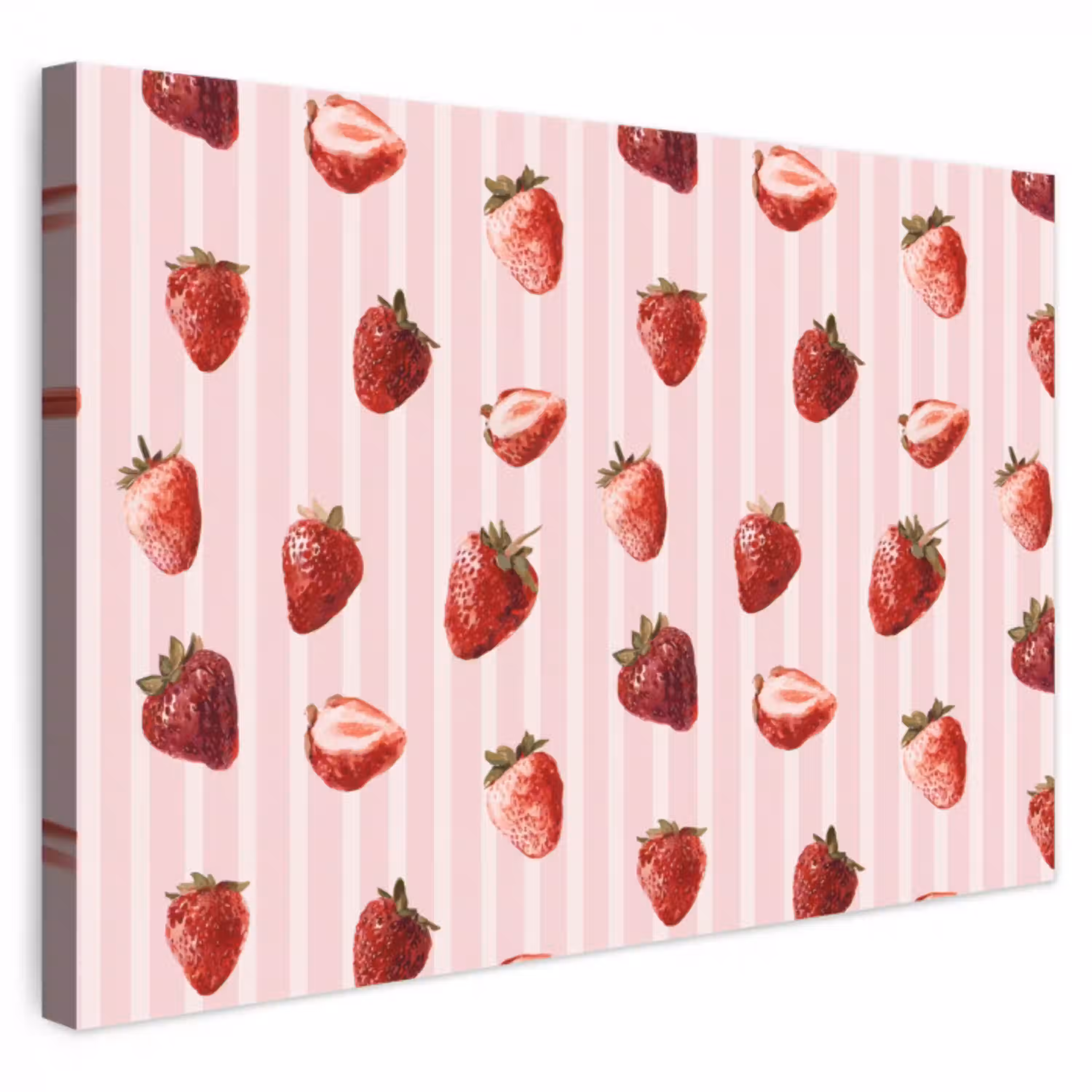 Strepen - Aardbei - Roze canvas 2cm klein 34 -3d