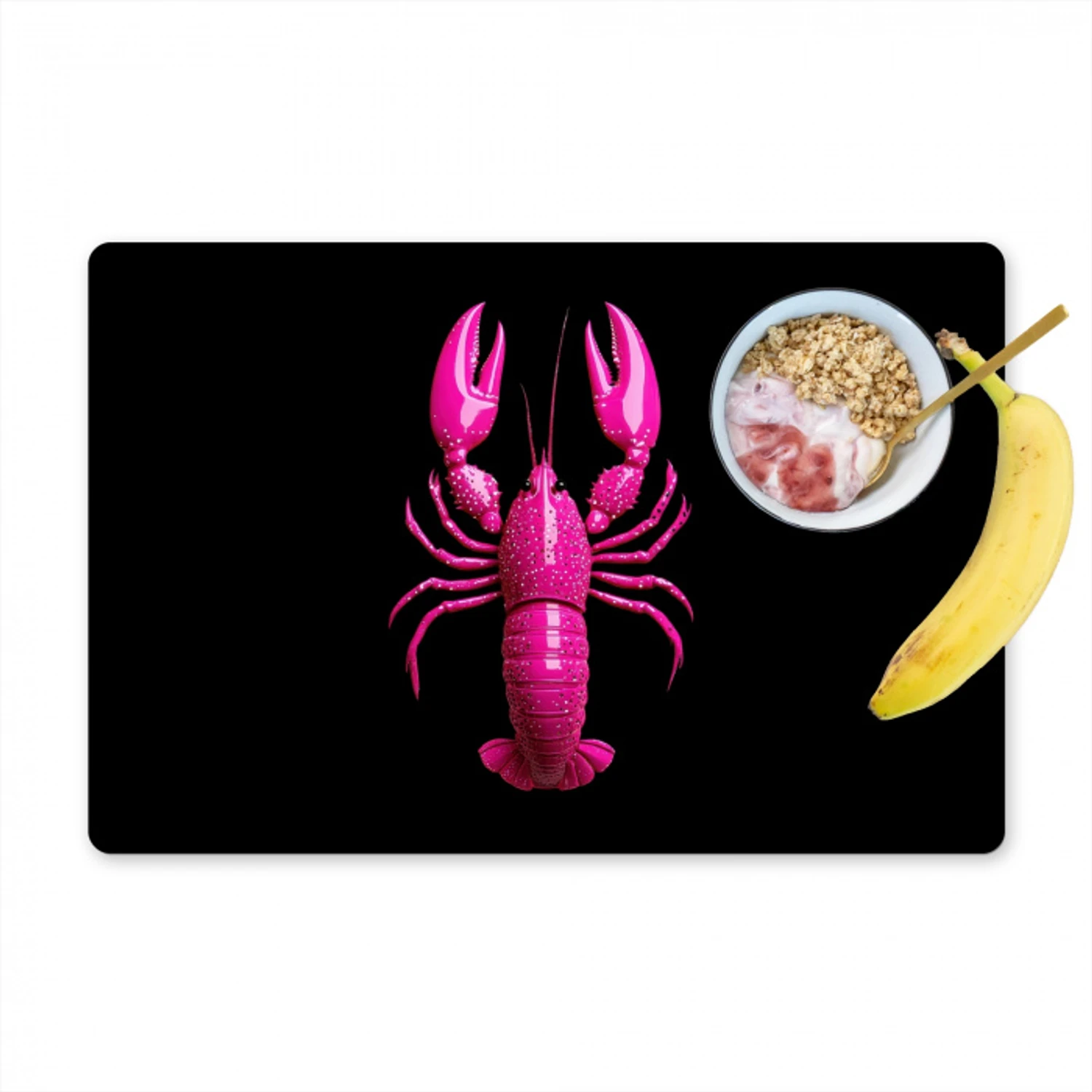 Kreeft - Felroze - Stippen - Opvallend Placemat vinyl groot -zzzproduct_Kitchenyeah-website