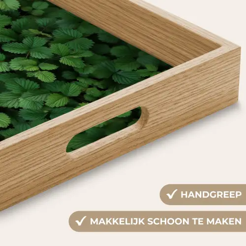Groen - Bladeren - Kartel - Zonlicht Dienblad Rechthoek middel -USP_HandgreepNL
