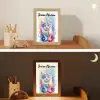 Kat - Kleurrijk - Verf - Dier - Wit Light Box met kabel (Kinderlampje) klein -sfeer3_kind