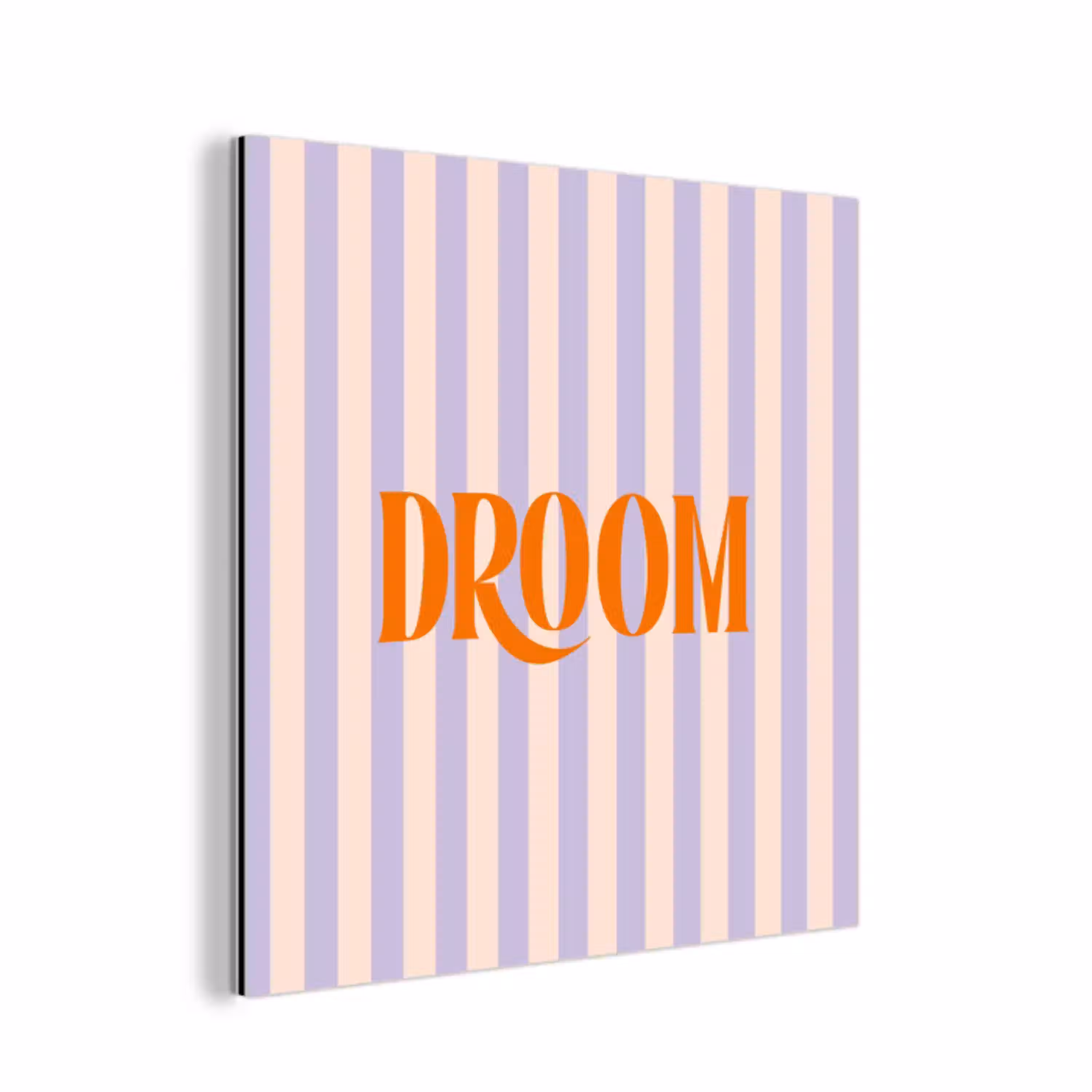 Lila - Oranje - Strepen - Droom aluminium wit klein -3d