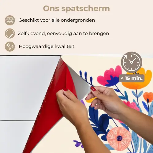 Vaas - Bloemen - Boeket keuken achterwand spatscherm klein -spatscherm_NL