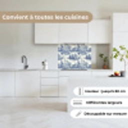 Huizen - Bomen - Water - Vogels - Blauw keuken achterwand 2 middel 865 -sfeer4_FR
