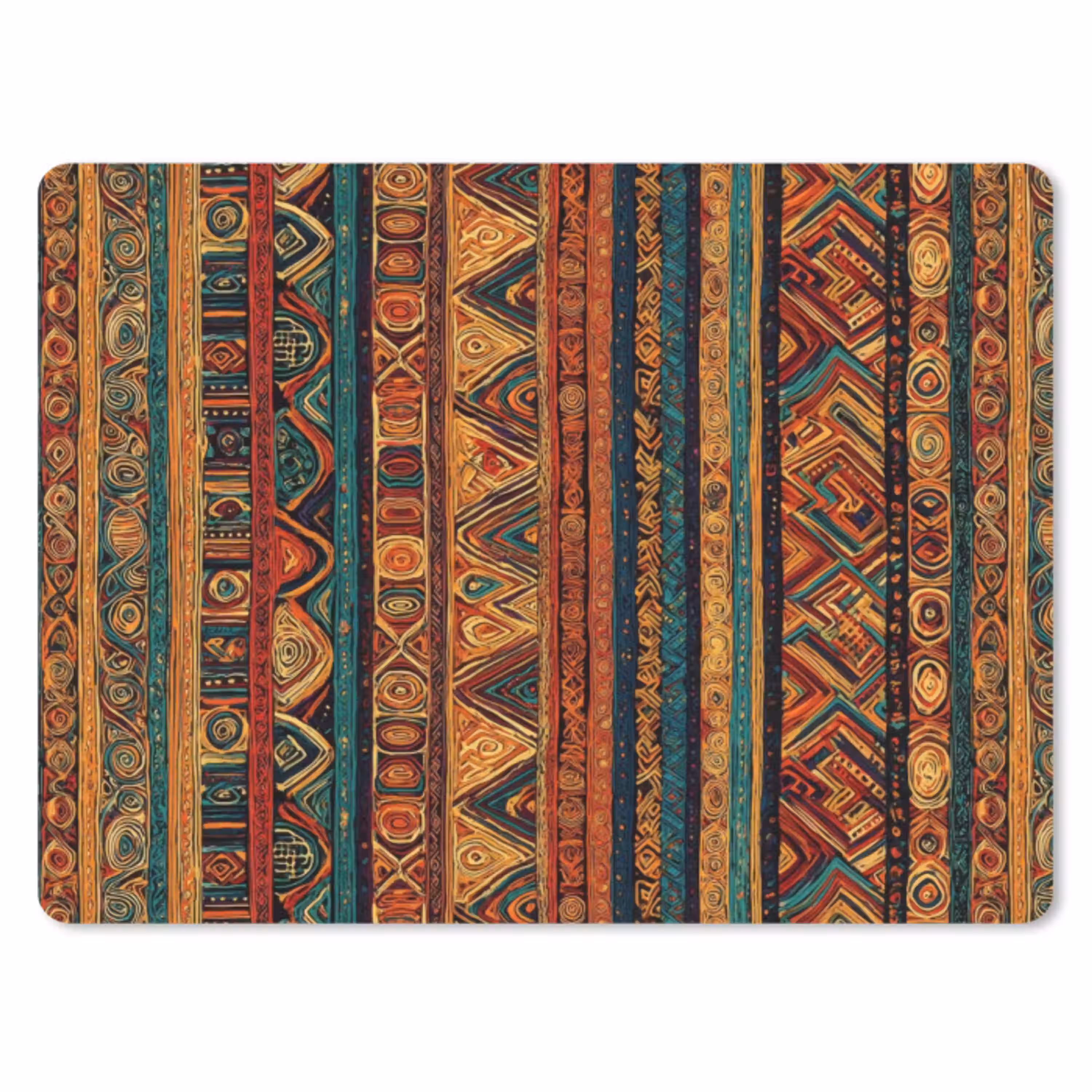 Kleurrijk - Etnisch - Folkloristisch - Patroon muismat rubber klein 262 -3d