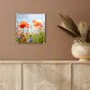 Bloemen - Klaproos - Lente - Natuur - Rood - Blauw plexiglas 5mm klein -sfeer5